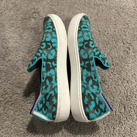 Rothy’s Leopard Teal Little Girls size 2 - Picture 5 of 9
